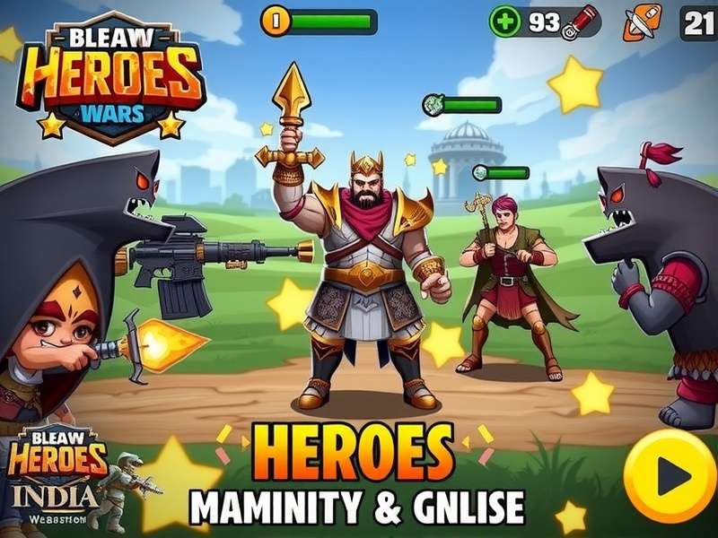 Hero Wars battlegrounds battle scene with multiple heroes