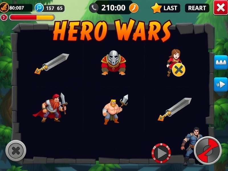 Hero Wars Campaign Mode gameplay showing battle interface