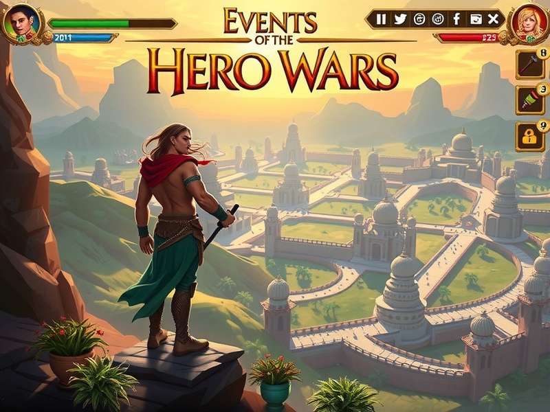 Hero Wars 2022 Events Collage showing Nexus, Winter, and Anniversary event screens