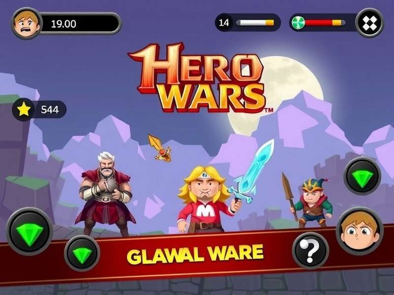 Hero Wars game free play interface on mobile and tablet