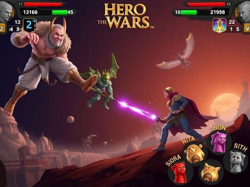 Hero Wars 2023 Event Timeline Infographic showing monthly events