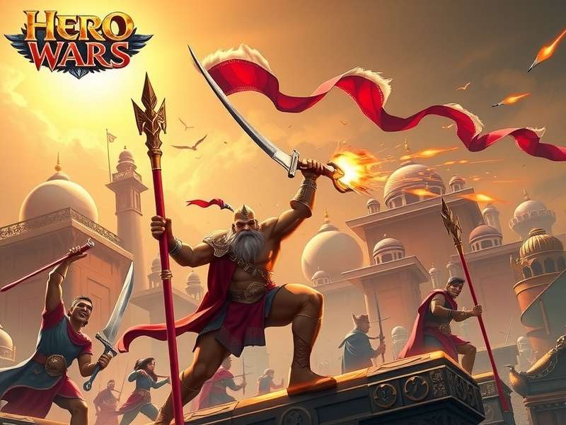 Hero Wars game team composition interface showing heroes and skills