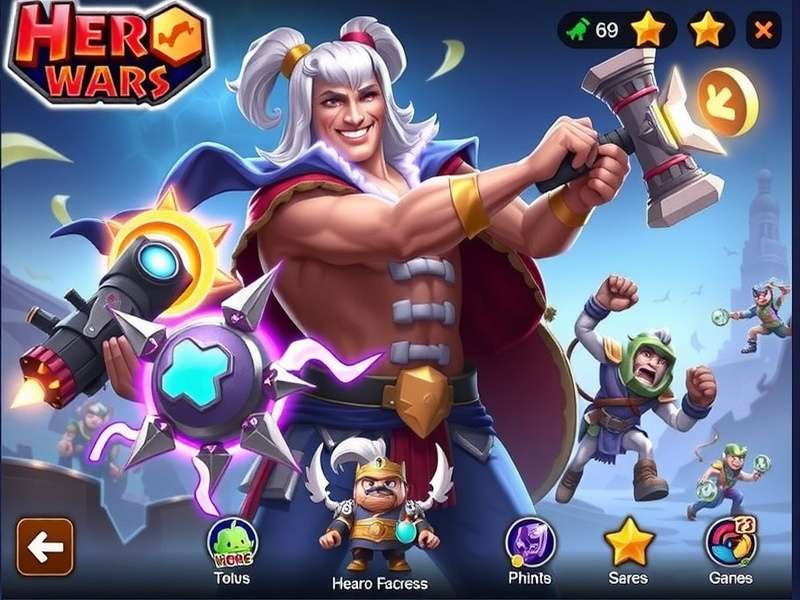 Hero Wars Team Synergy Chart showing Satori, Celeste, Jorgen, Martha, and Faceless working together