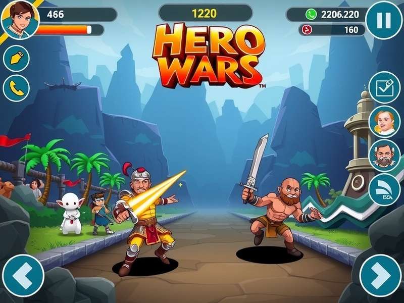 Hero Wars online unblocked gameplay interface showing team battle