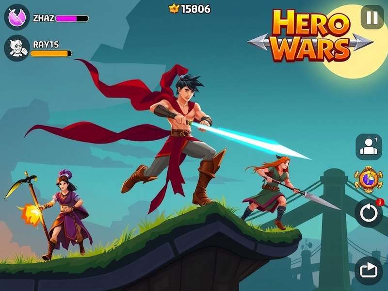 Hero Wars gameplay video screenshot showing team battle