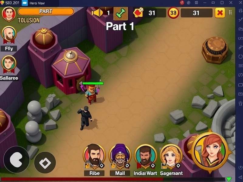 Hero Wars gameplay screen showcasing team battle