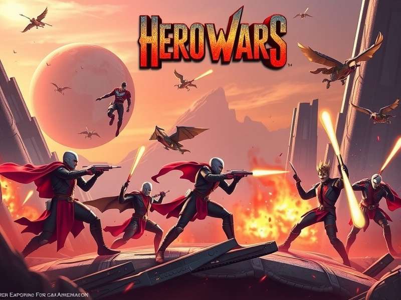 Hero Wars Game Interface showing team battle