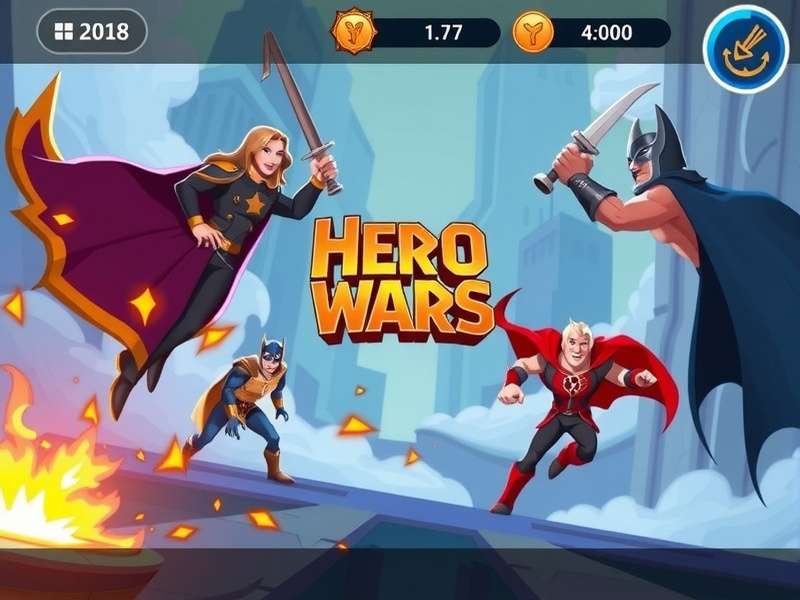 Strategic Hero Wars team composition showcasing tank, damage dealers, and support heroes in battle