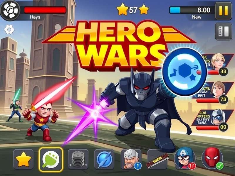 Hero Wars Android Gameplay Screenshot showing epic team battle
