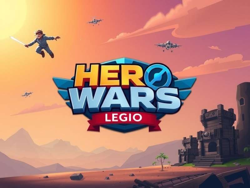 Hero Wars Login Screen showing multiple heroes and login options