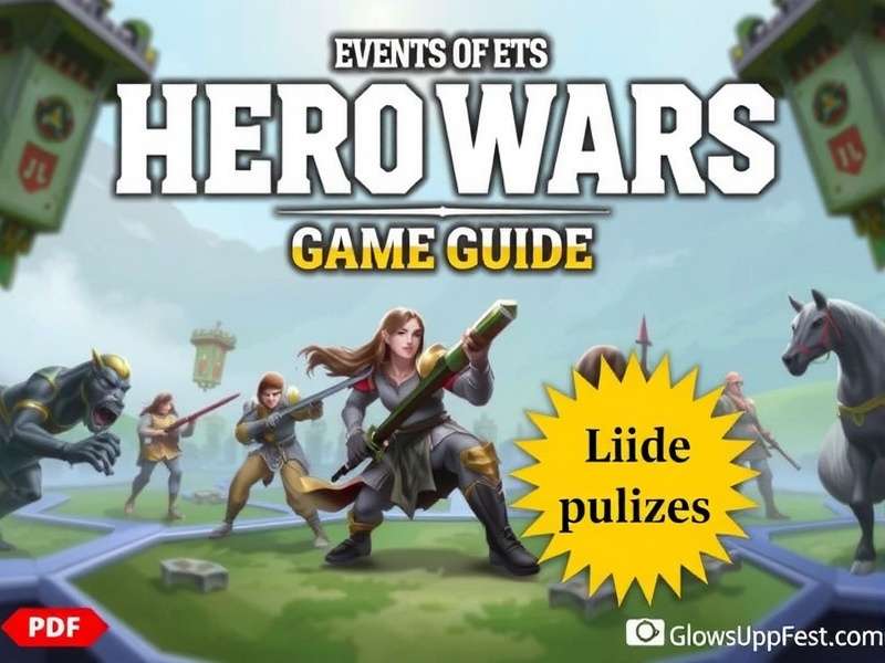 Hero Wars Events Guide Cover showing various in-game events and rewards