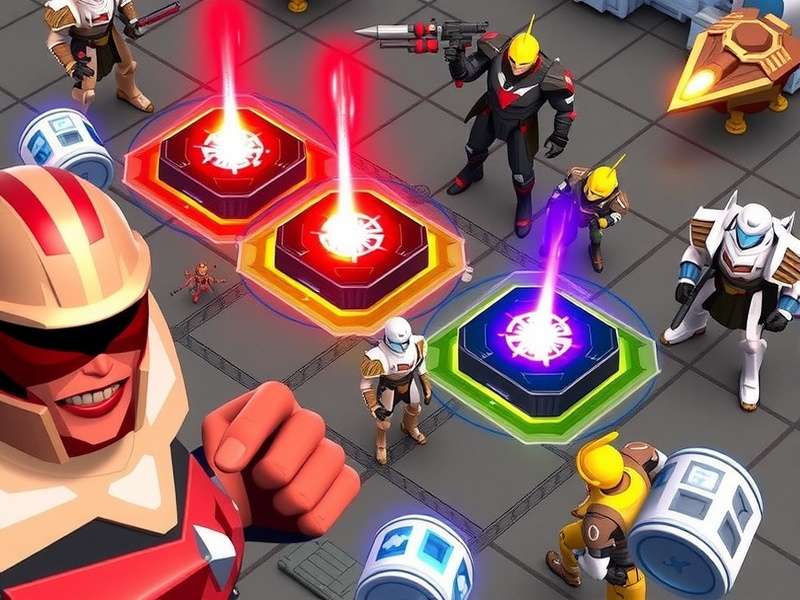 Hero Wars Battle Scene showing multiple fantasy characters fighting