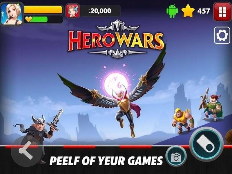 Hero Wars Gameplay on Android Phone showing battle interface