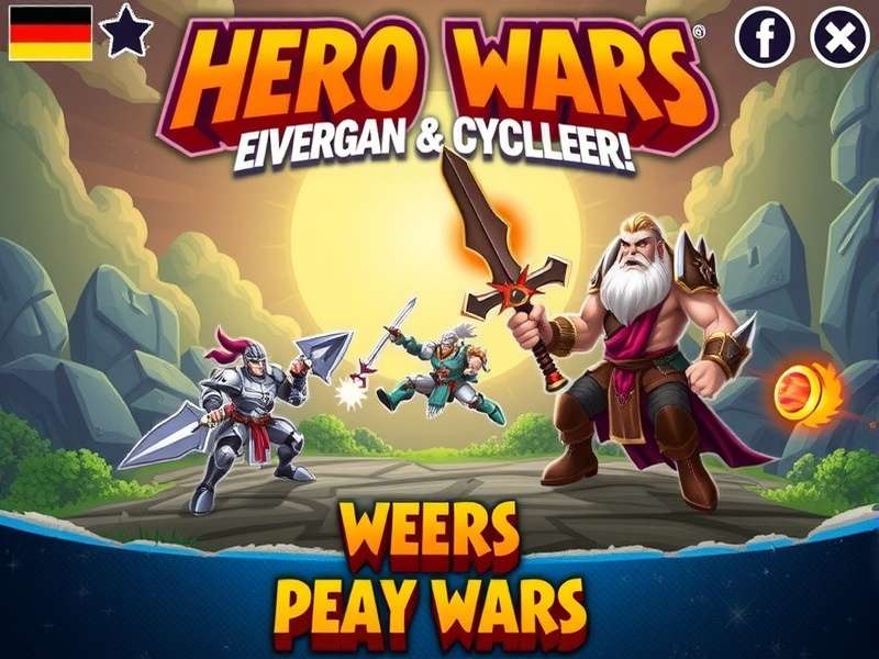 Hero Wars team of heroes in an epic battle against a dragon