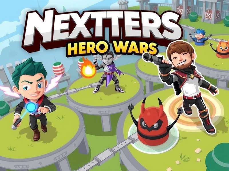 Hero Wars gameplay showcasing various heroes in battle