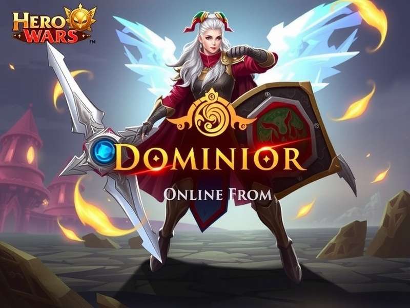 Epic battle scene from Hero Wars Dominion Era showing heroes clashing