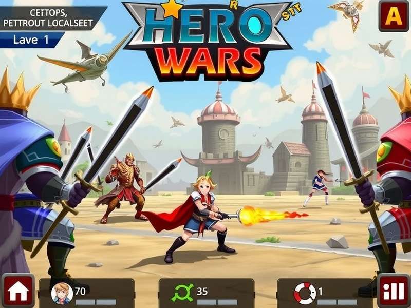 Hero Wars Game Epic Battle Scene