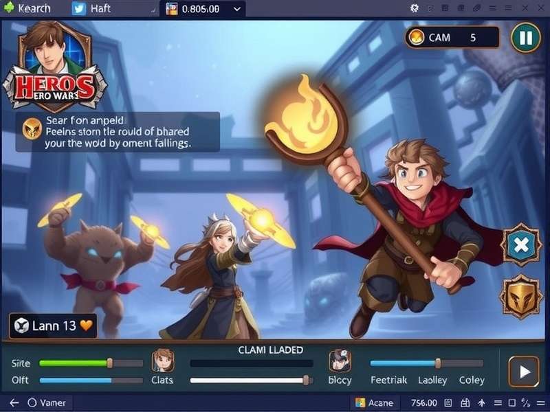 Hero Wars 2023 Event Calendar Visual with glowing icons representing different in-game festivals