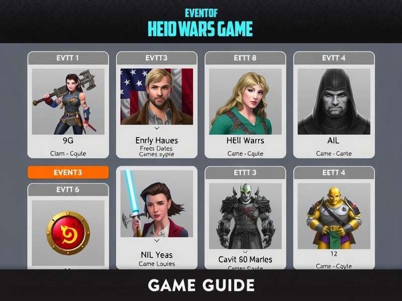 Hero Wars epic battle scene with multiple heroes casting spells in a fiery arena
