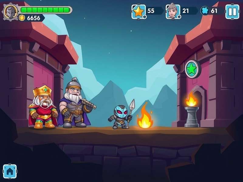 Hero Wars Gameplay Level Up – heroes battling with level-up effects and skill animations