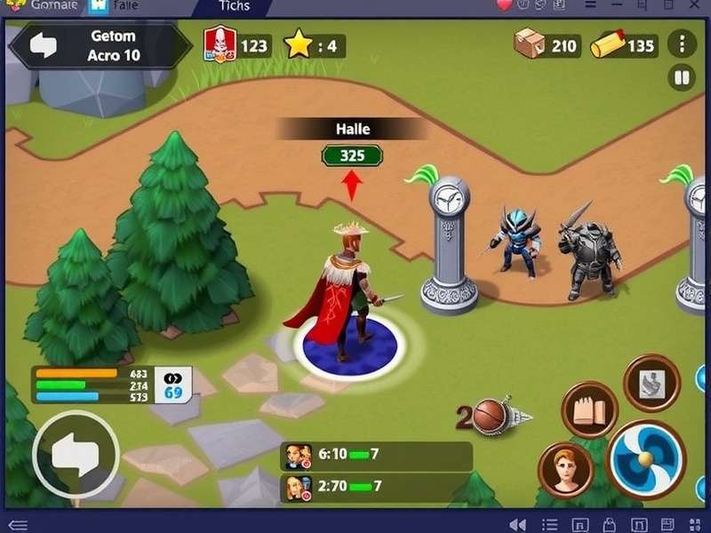 Hero Wars gameplay screenshot showing hero battle arena with multiple characters